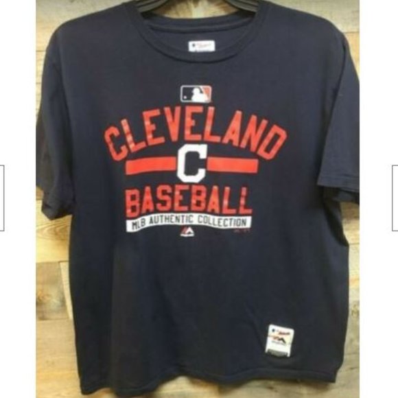 Triple Peak Other - MLB Authentic Cleveland Indians Baseball Tee XL